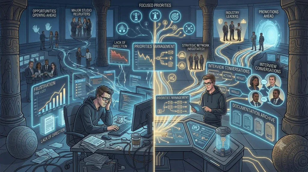 Comparison between working harder and working smarter in a gaming career.