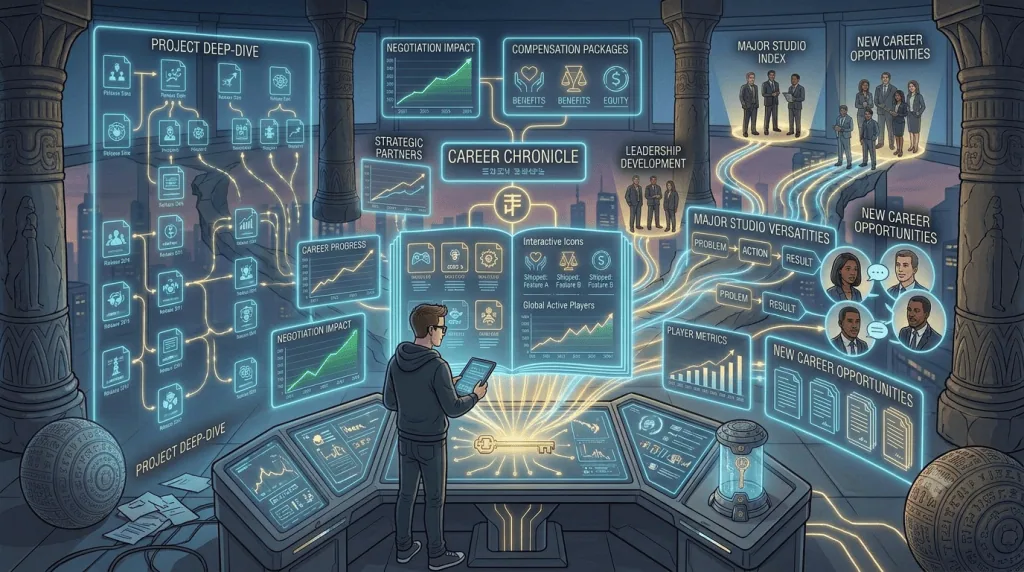 Game developer documenting achievements and measurable career accomplishments.