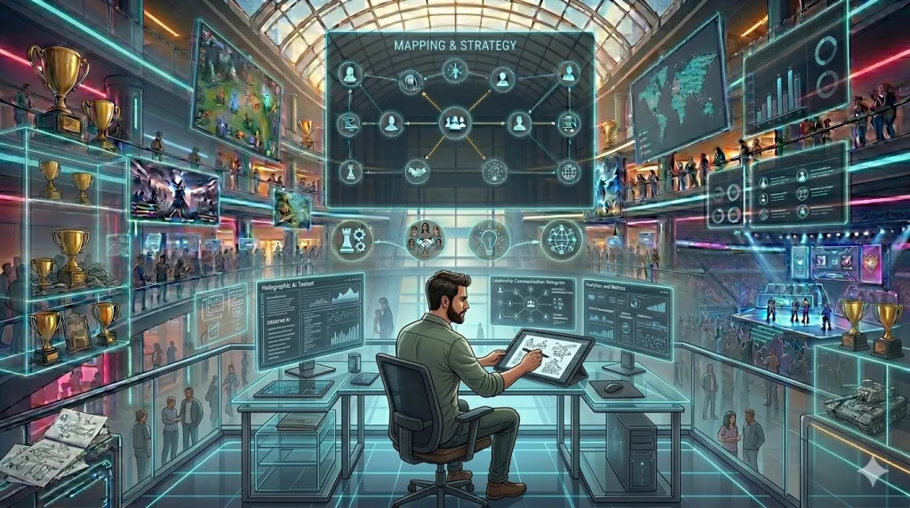 Gaming professional learning AI and leadership skills to future-proof their career.
