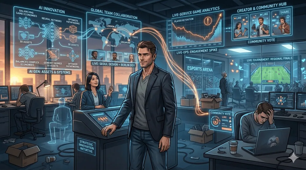 Future of gaming careers shaped by AI, globalization, and industry transformation.