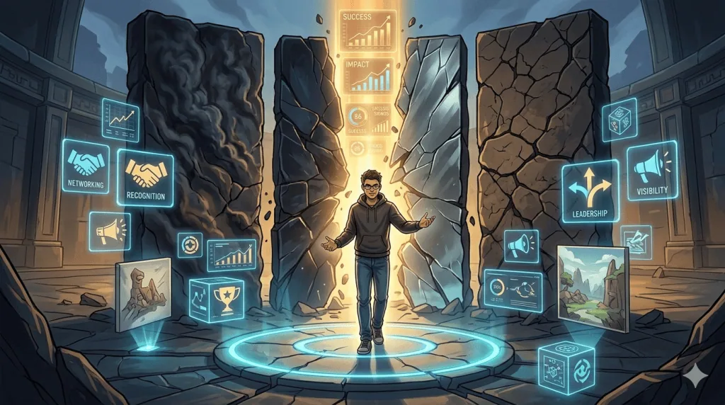 Gaming professional overcoming fear, self-doubt, and limiting beliefs to grow a gaming career.